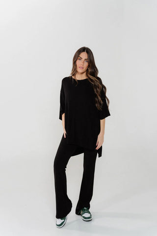 All Weekend Long Pant Set — Black