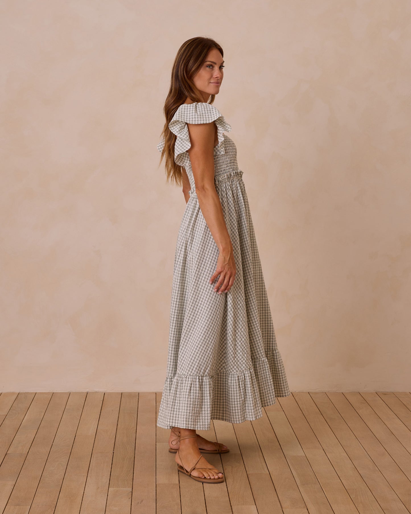 RYLEE + CRU | Francesca Dress | Eucalyptus Gingham | PRE ORDER