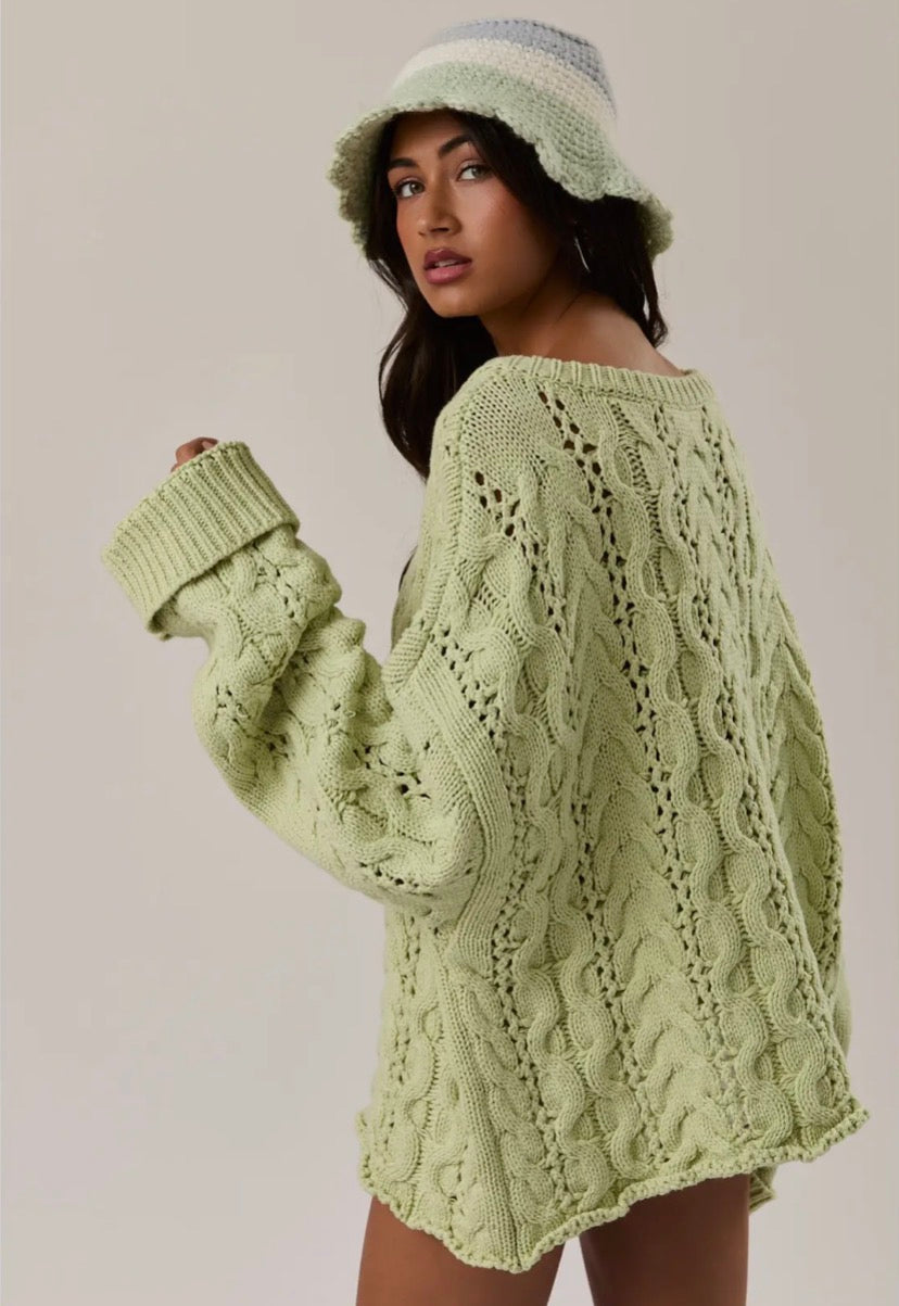 PRE ORDER | Seafoam Drift Knit Sweater