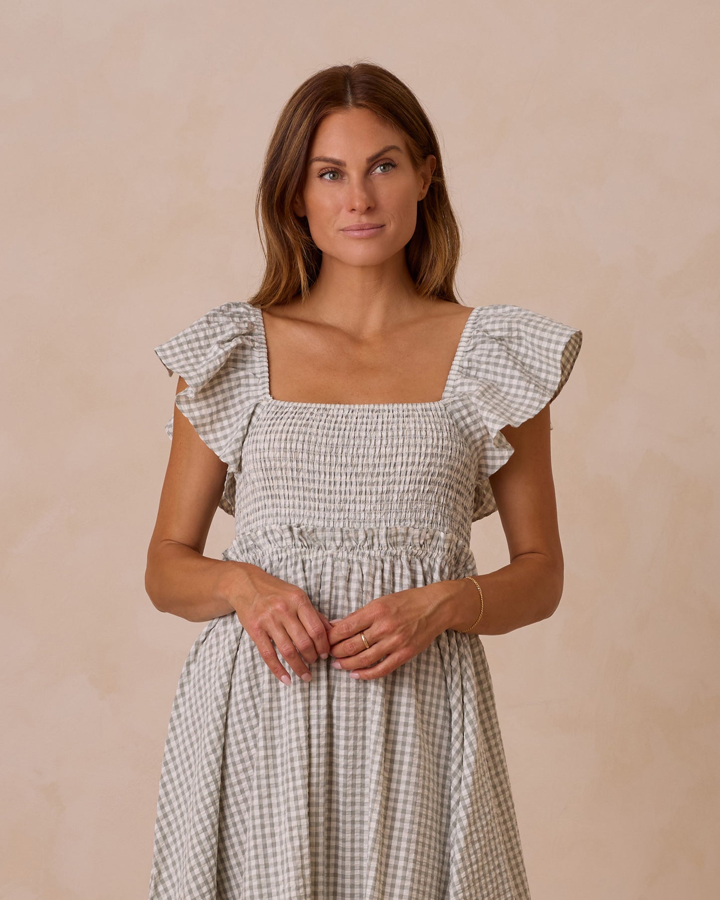 RYLEE + CRU | Francesca Dress | Eucalyptus Gingham | PRE ORDER