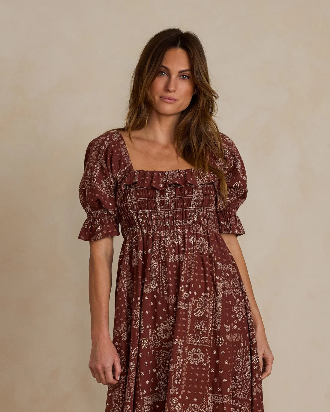 RYLEE + CRU Birdie Dress l Brick Bandana