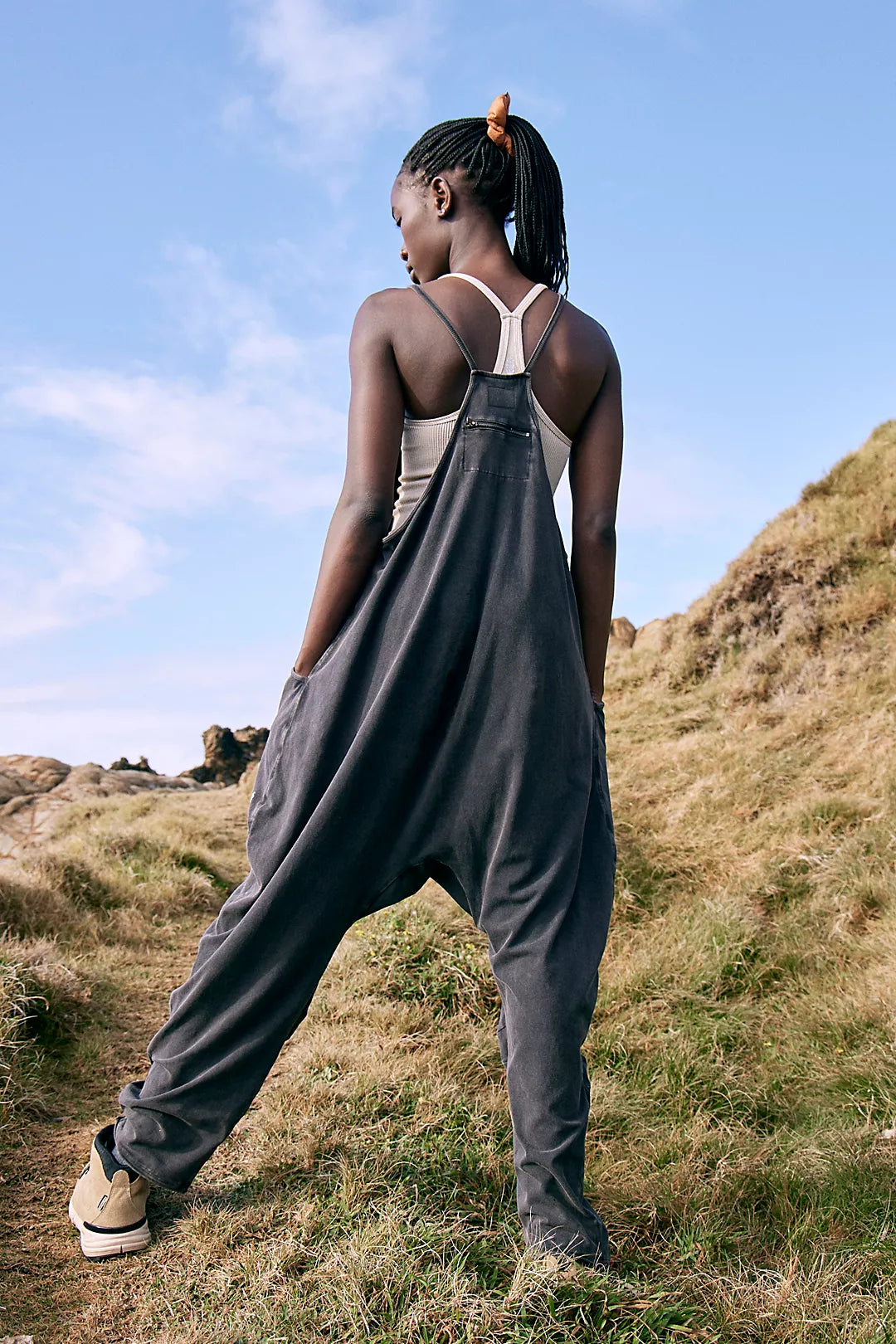 FREE PEOPLE | Hot Shot Onesie — Washed Black
