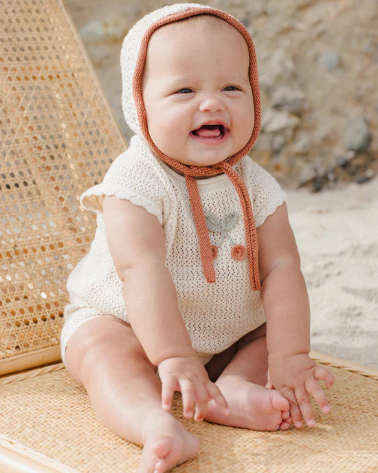 RYLEE + CRU Scallop Knit Baby Set || Cherry