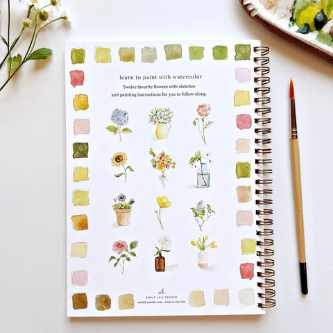 Emily Lex Studio Flower Watercolour Workbook