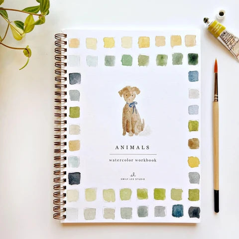 Emily Lux Studio Animal Watercolour Workbook