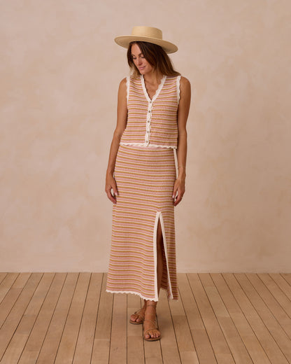 RYLEE + CRU Knit Vest | Pink Stripe | PRE ORDER