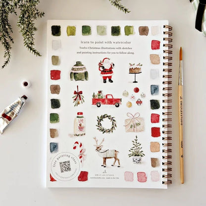 Emily Lux Studio Classic Christmas Watercolour Workbook