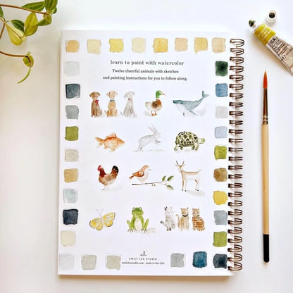 Emily Lux Studio Animal Watercolour Workbook