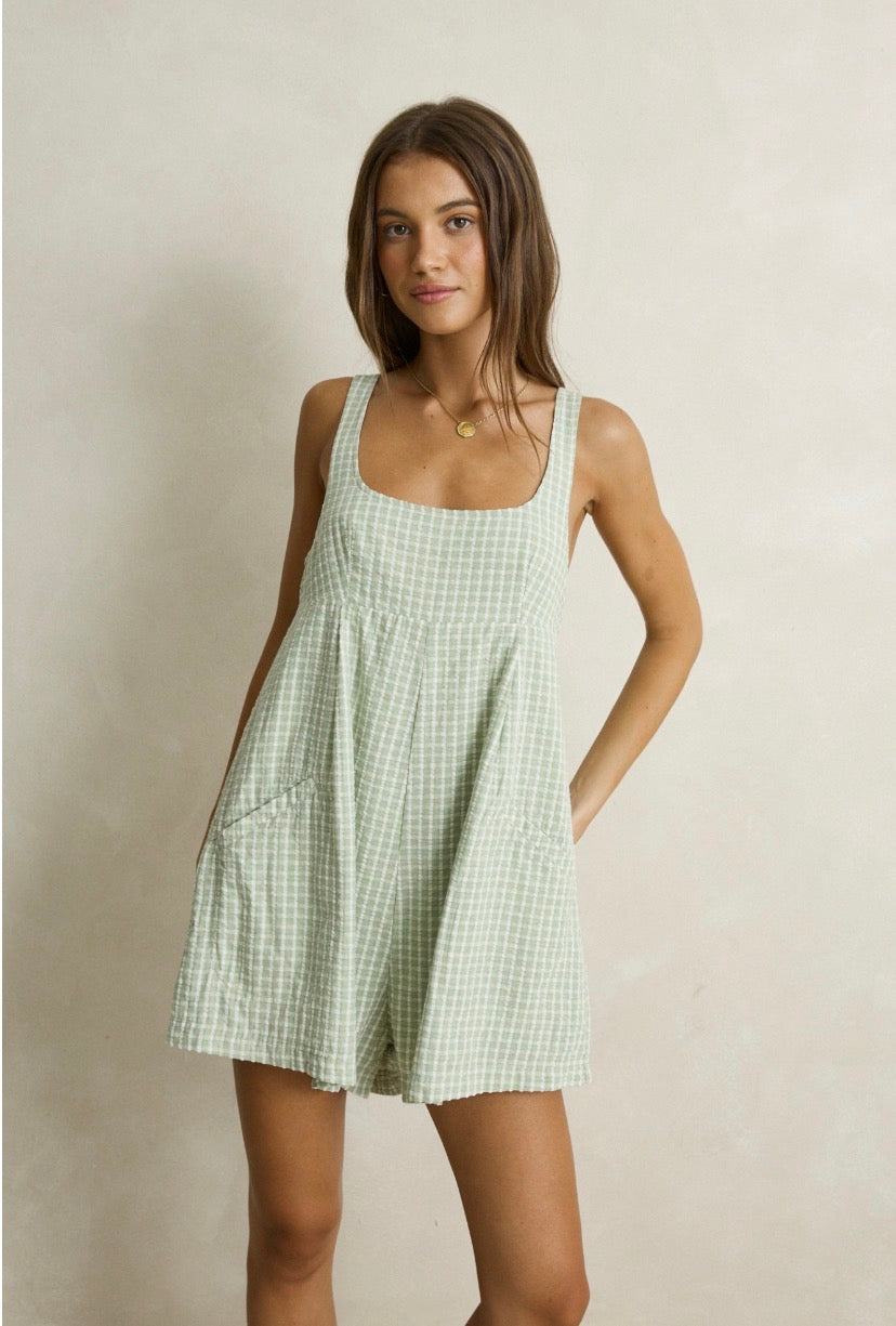 Kirri Check Romper