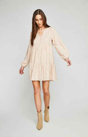 GENTLE FAWN | Emily Dress — Pecan Stripe