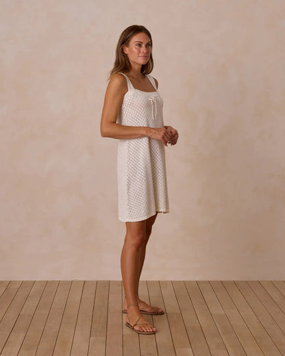 RYLEE + CRU Crochet Tank Mini Dress || Ivory | PRE ORDER