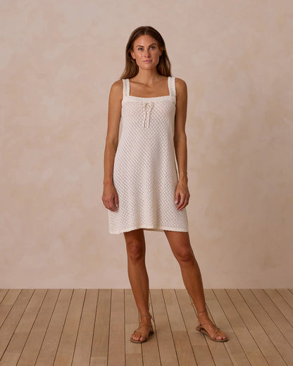RYLEE + CRU Crochet Tank Mini Dress || Ivory | PRE ORDER