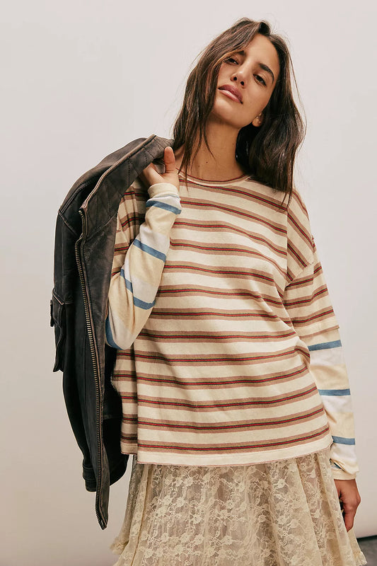 Free People |Nina Stripe Long-Sleeve Tee | PRE ORDER